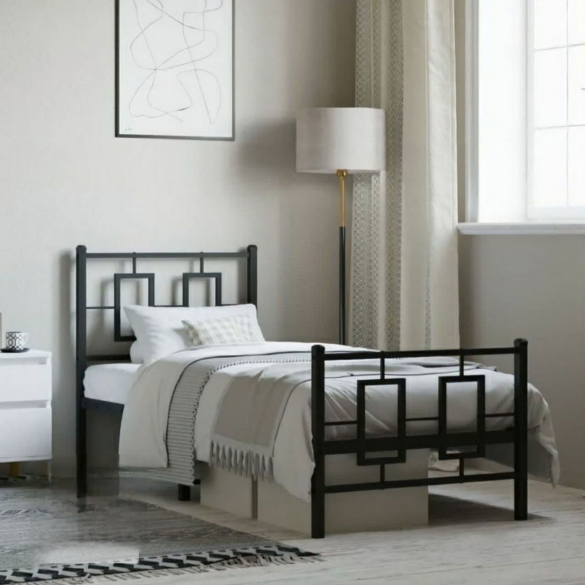 تخت  خواب مدرن فلزی  مدل B109